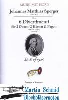 6 Divertimenti (2Oboen.2Hörner.Fagott)(SWV D I/7-12) 