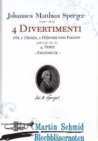 4 Divertimenti (2Oboen.2Hörner.Fagott) 