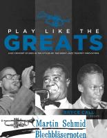 Play Like the Greats: Jazz Concert Etudes in the Styles of the Great Jazz Trumpet Innovators  