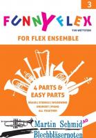Funny Flex Vol. 3 for flex ensemble (brass/strings/woodwind/drumset/piano all together 