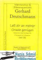 Laß dir an meiner Gnade genügen (Männerchor.2Trp in C.2Pos) (Partitur + Bläserstimmen) 
