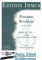 Sonata op.1 Nr.1 C-Dur aus "Encaenia musices" 1695 für 2 Trompeten und Orgel 