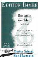 Sonata op.1 Nr.5 C-Dur aus "Encaenia musices" 1695 für 2 Trompeten und Orgel 