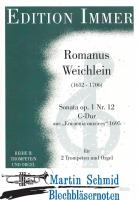 Sonata op.1 Nr.12 C-Dur aus "Encaenia musices" 1695 für 2 Trompeten und Orgel 