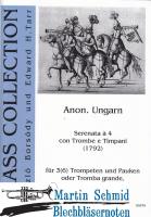 Serenata à 4 con Trombe e Timpani (3/6 Trompeten.Pauken oder Tromba grande.Basso continuo/Orgel ad lib.) (Edward Tarr Collection) 