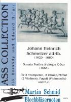 Sonata Festiva à cinque C-Dur (2Trompeten.Klavier) (Edward Tarr Collection) 