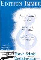 Sinfonia à 6 Nr. 1 D-Dur (Trompete.3Oboen.2Fagotte) 