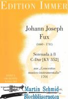 Serenada à 8 C-Dur aus "Concentus musico-instrumentalis" (2Trompeten.2Oboen.Fagott.2Violinen.Viola.Basso) 