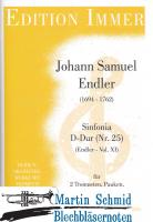 Sinfonia D-Dur (Nr.25)(Endler - Vol. XI)(2Trompeten.Pauken.2Hörner.Flöte.2Violinen.Viola.Bc) 