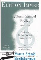Sinfonia D-Dur (Nr.25)(Endelr - Vol.Xia) (2Trompeten.Pauke.2Hörner ad lib.Klavier/Orgel) 