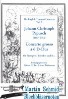 Concerto grosso à 6 D-Dur (Trompete.Streicher.Bc) (Edward Tarr Collection) 
