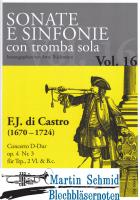 Concerto D-Dur op.4 Nr.3 (Trompete.2Violinen.Bc) (Sonate e sinfonie con tromba sola) 