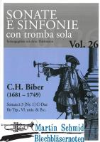 Sonata a 3 (Nr.1) C-Dur (Trompete.2Violinen unisono.Bc) 