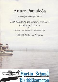 Homenaje a Santiago Ammón - Zehn Gesänge der Traurigkeit op.11a (Sopran.Tenor.Klarinette.Horn.Fagott) 