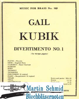 Divertimento Nr. 1 (Fl.Ob.Klar.Fag.Sz.Klav.Vl.Vla.Vlc.Kb.111) 