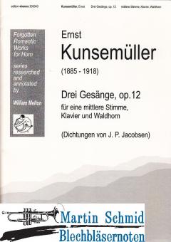 Drei Gesänge op.12 (mittlere Stimme.Hr.Klav) 