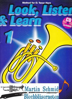 Hören, lesen & spielen Band 1 (englische Ausgabe -Tenorhorn in Es) (Buch + Online-Audio) 