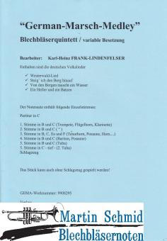 German-Marsch-Medley (1. Stimme in Bb und C, zweite Stimme in B und, 3.Stimme in B, C, Eb und F, 4. Stimme in Bb und C, 5. Stimme in Bb und ... 