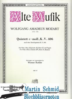 Quintett c-moll KV 406 (Stimmen/Parts) 