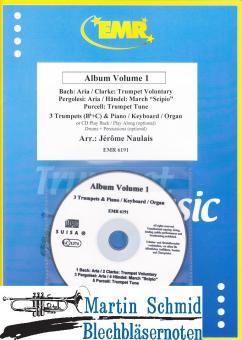 Album Volum 1 (3 Trumpets (Bb+C) & Piano/Keyboard/Organ or CD Play Back/Play Along(optional) Drums+Percussion(optional)) 