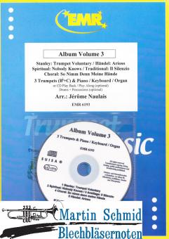 Album Volum 3 (3 Trumpets (Bb+C) & Piano/Keyboard/Organ or CD Play Back/Play Along(optional) Drums+Percussion(optional)) 