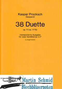 38 Duette op.11 (transponierte Ausgabe für zwei Ventilhörner in F) 