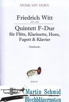 Quintett F-Dur (Flöte.Klarinette.Horn.Fagott.Klavier) 