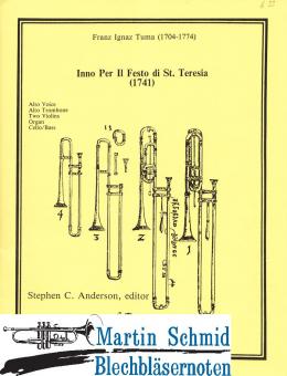 Inno Per Il Festo di St. Teresia (Alto Voice. Alto Trombone. 2 Violins.Organ) 
