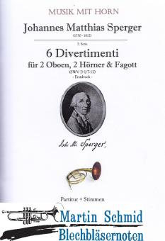 6 Divertimenti (2Oboen.2Hörner.Fagott)(SWV D I/7-12) 
