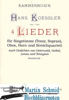 4 Lieder (Tenor/Sopran.Oboe.Horn.Streichquartett 