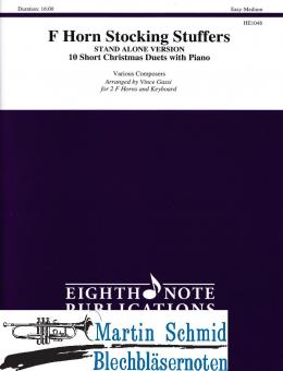 F Horn Stocking Stuffers - 10 Short Christmas Duets with Piano (stand alome version) 