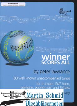 Winner Score All - 83 well known unaccompanied tunes for trumpet, Eb/F horn, baritone, euphonium and Eb bass 