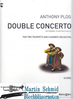 Double Concerto (An Hommage to Antonio Vivaldi)(2 Solo Trumpets and Chamber Orchestra(Strings.Perc.Celesta/Harpsichord) (Score) 