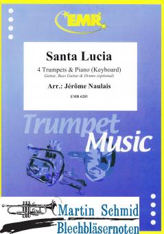 Santa Lucia (4 Trumpets.Piano/Keyboard - optional Guitar.Bass Guitar.Drums) 