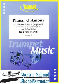 Plaisir dAmour (4 Trumpets.Piano/Keyboard - optional Guitar.Bass Guitar.Timpani) 