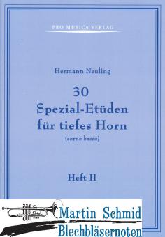 30 Spezial-Etüden für tiefes Horn Heft 2 