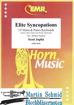 Elite Syncopations (3 Horns in F.Piano/keyboard)(optional: Guitar.Bass.Guitar.Drums) 