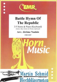 Battle Hymn of the Republic (3 Horns in F.Piano/keyboard)(optional: Guitar.Bass.Guitar.Drums) 