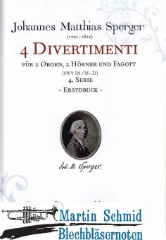 4 Divertimenti (2Oboen.2Hörner.Fagott) 