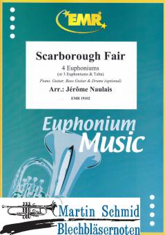 Scarborough Fair (4 Euphoniums/3 Euphoniums + Tuba.optional Piano,Guitar.Bass Guitar.Drums) 
