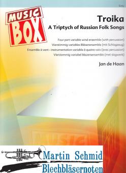 Troika A Triptych of Russian Folk Songs (Four part variable wind ensemble (with Percussion)) 