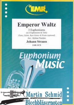 Emperor Waltz (3 Euphoniums; 2 Euphoniums + Tuba)(Piano.Guitar.Bass Guitar.Drums optional) 