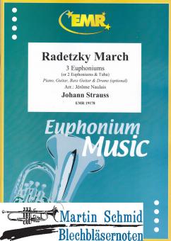 Radetzky March (3 Euphoniums; 2 Euphoniums + Tuba)(Piano.Guitar.Bass Guitar.Drums optional) 