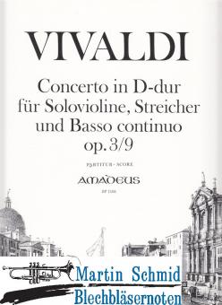 Concerto in D-dur op. 3/9 Bach Concerto D-Dur nach Vivaldi BWV 972)(Partitur) 