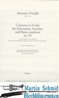 Concerto in D-dur op. 3/9 (Bach Concerto D-Dur nach Vivaldi BWV 972)(Set - 3/3/2/3) 