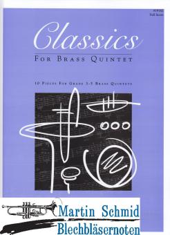 Classics for Brass Quintet (Score) 