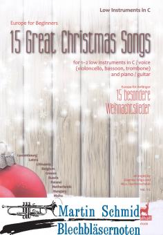15 Great Christmas Songs (1-2 low instruments in C and piano/guitar) 