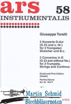 2 Konzerte D-Dur G.23 und o.Nr (2Trp.Str.Bc) 