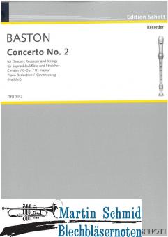 Konzert C-Dur Nr.2 (Originalausgabe für Sopranblockflöte) 