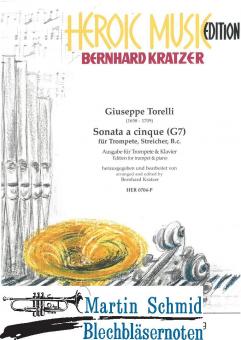 Sonata a cinque D-Dur Picc.-Trp. (D/C/A) & Klavier (interess.  Colorierungen) 